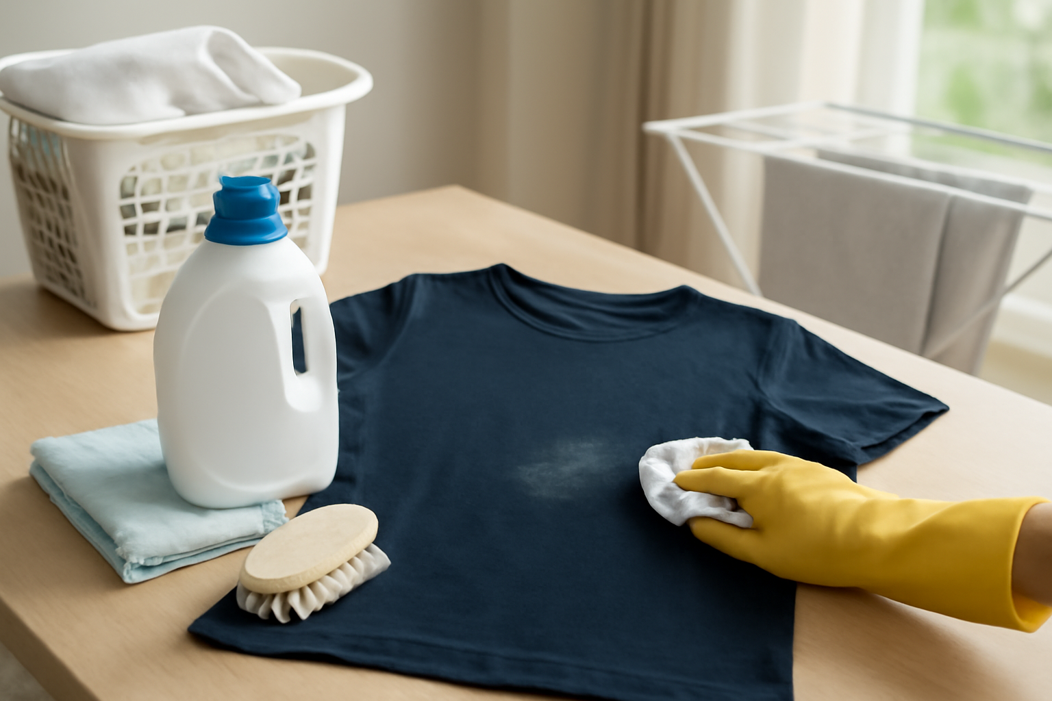 How to Remove Deodorant Stains from Dark Shirts: A Step-by-Step Guide illustration