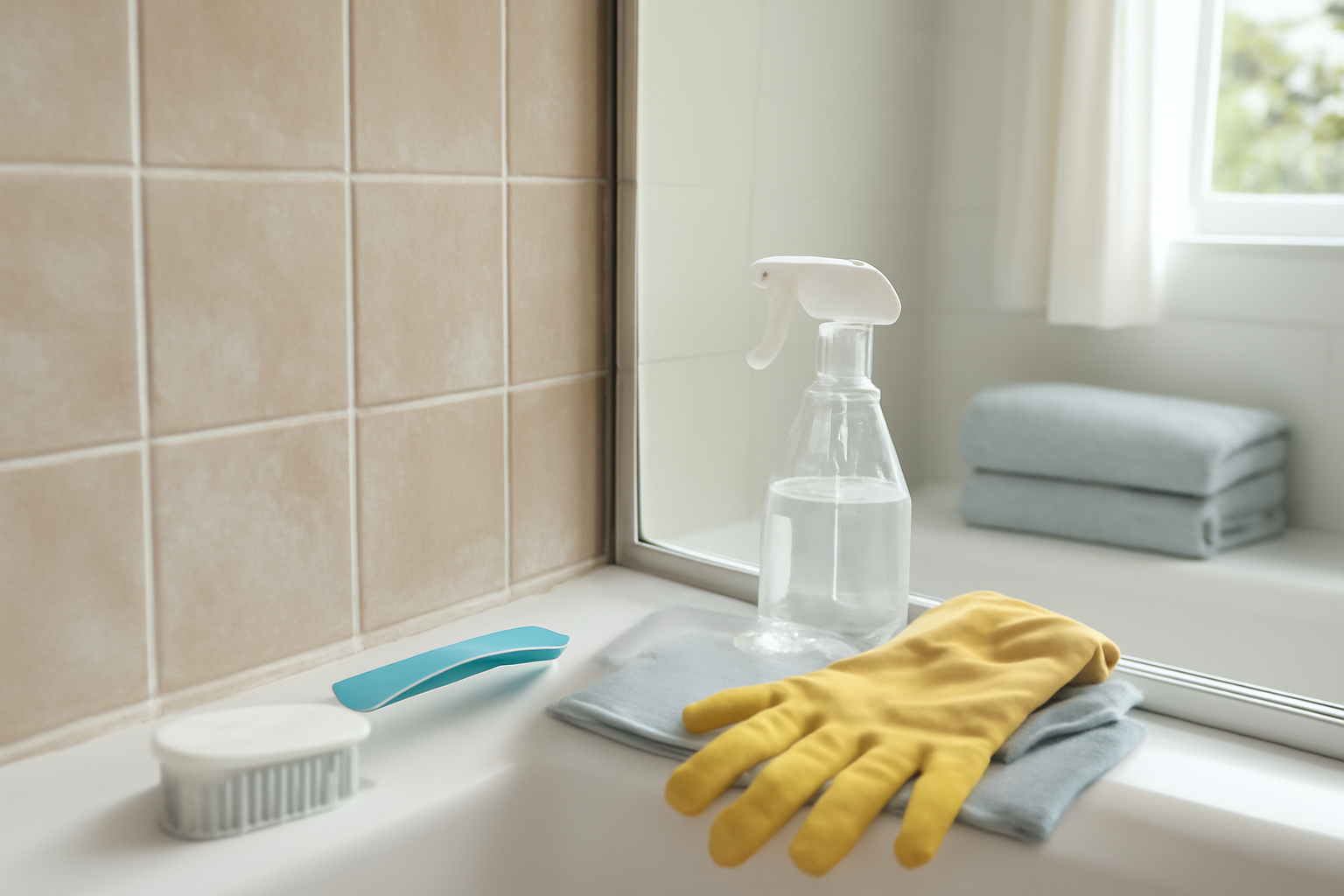How to Remove Hard Water Deposits from Shower Grout Without Damaging Surfaces illustration