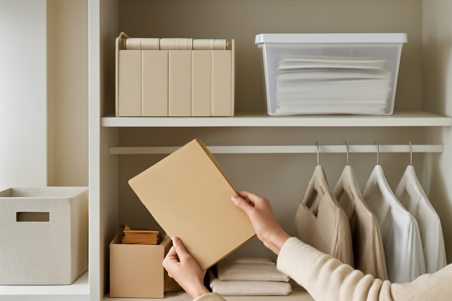 How to Manage and Organize Important Papers in Your Closet Without Creating Clutter illustration