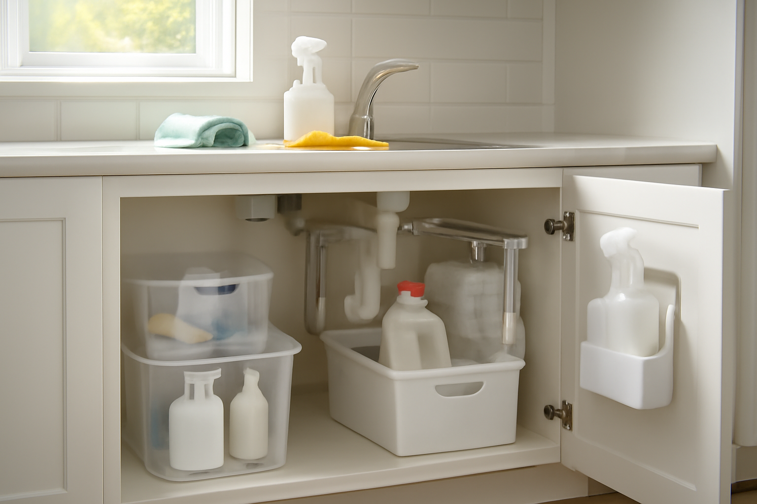 How to Organize Your Under-Sink Cabinet for Safe and Accessible Storage illustration