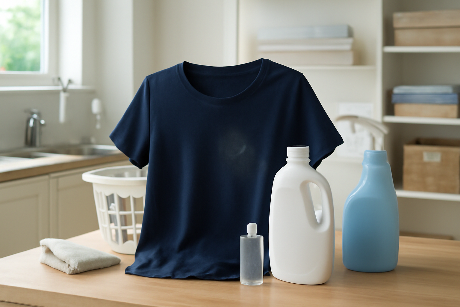 How to Effectively Remove Deodorant Stains from Dark Shirts: A Laundry Stain Removal Guide illustration
