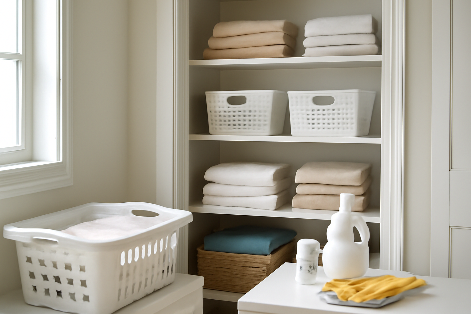 How to Organize a Linen Closet: Step-by-Step Guide for Towels, Sheets, and Bedding illustration