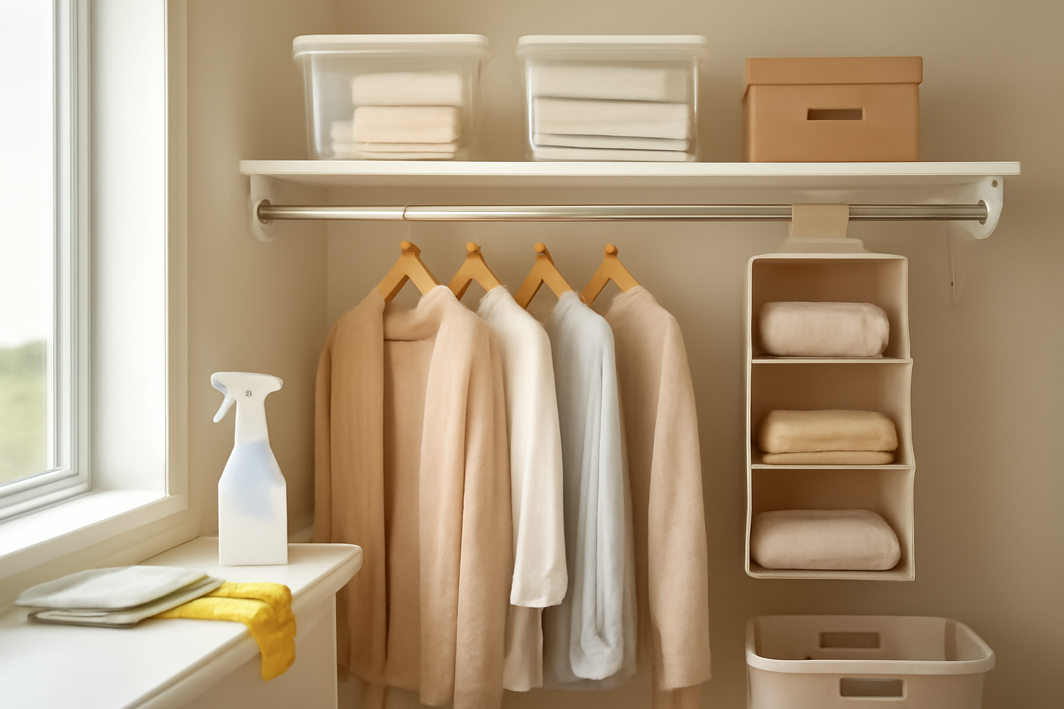 How to Organize a One-Shelf, One-Rod Closet: Maximize Limited Storage illustration