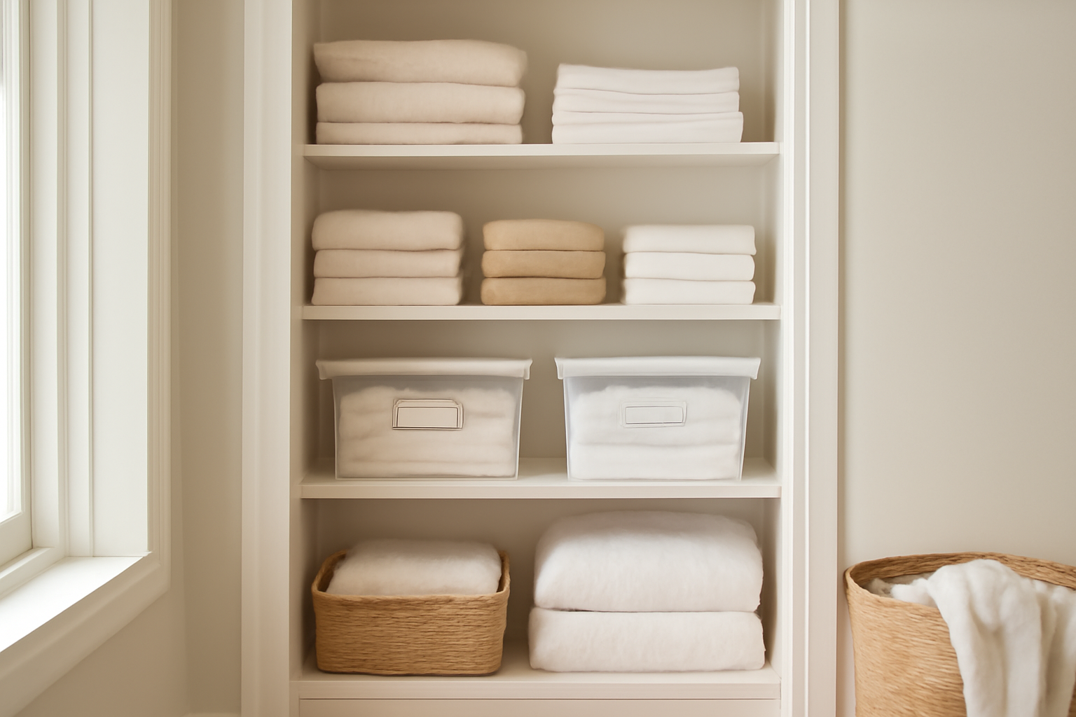 How to Organize a Linen Closet: A Step-by-Step Guide for Towels, Sheets, and Bedding illustration