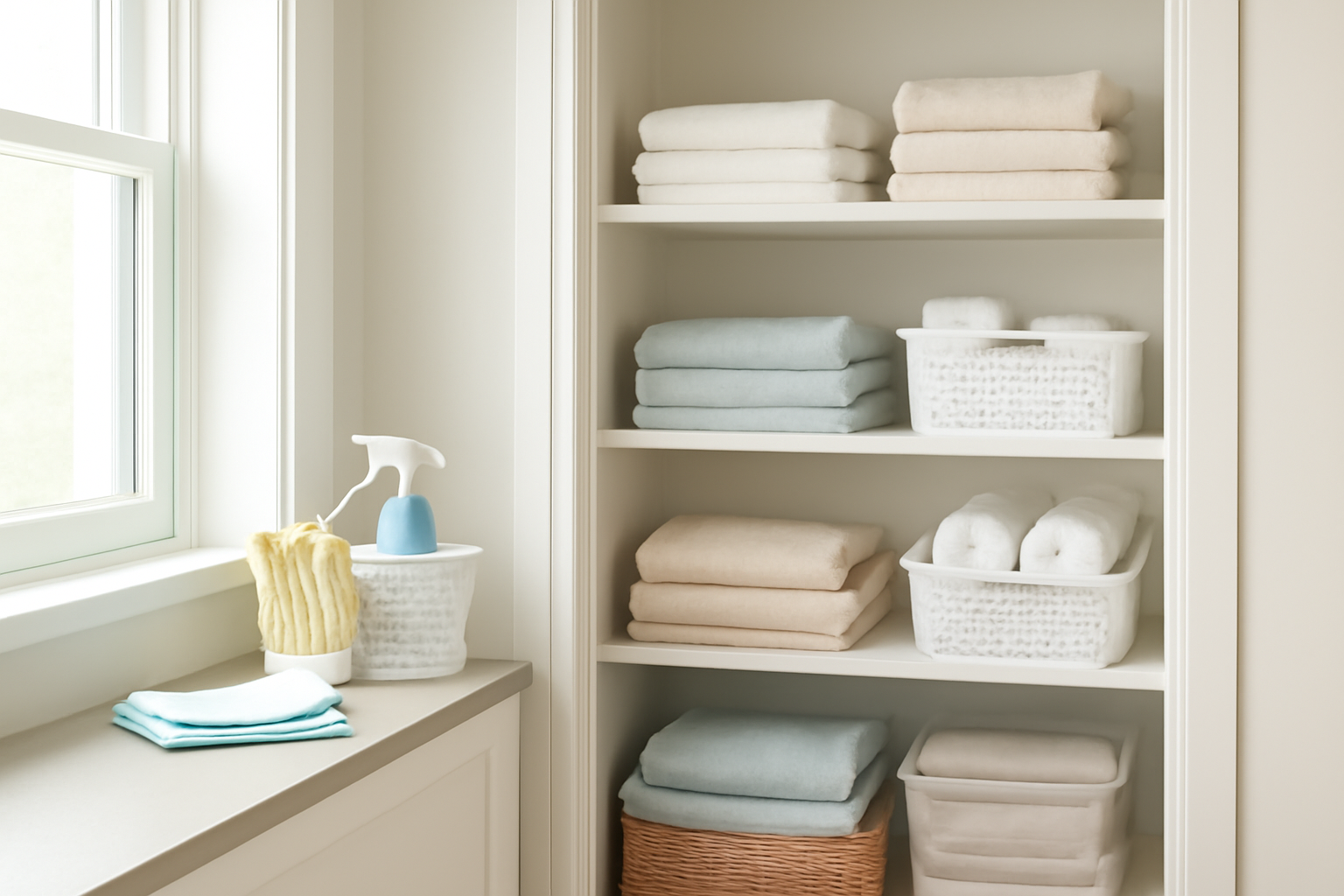 How to Organize a Linen Closet: A Step-by-Step Guide to Tidy Towels and Sheets illustration