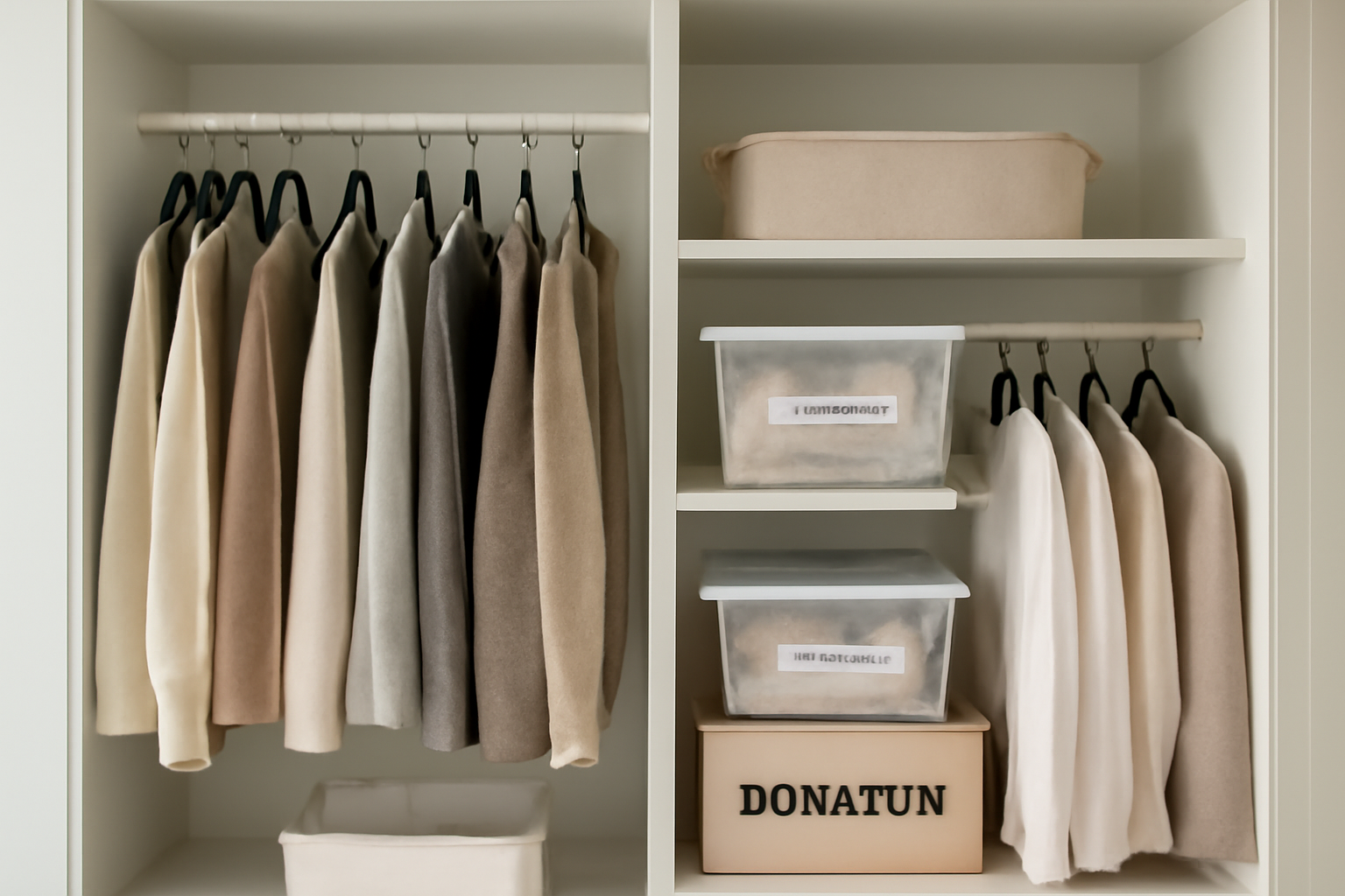 How to Organize a Closet When You Have Too Many Clothes: The One-Third Rule System illustration