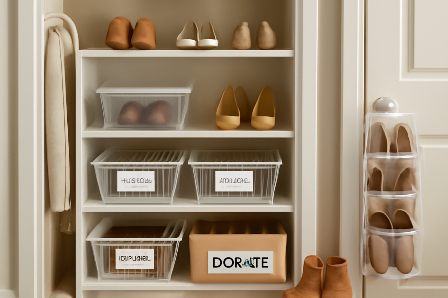 How to Organize a Closet When You Have Too Many Shoes: The Seasonal Rotation System illustration