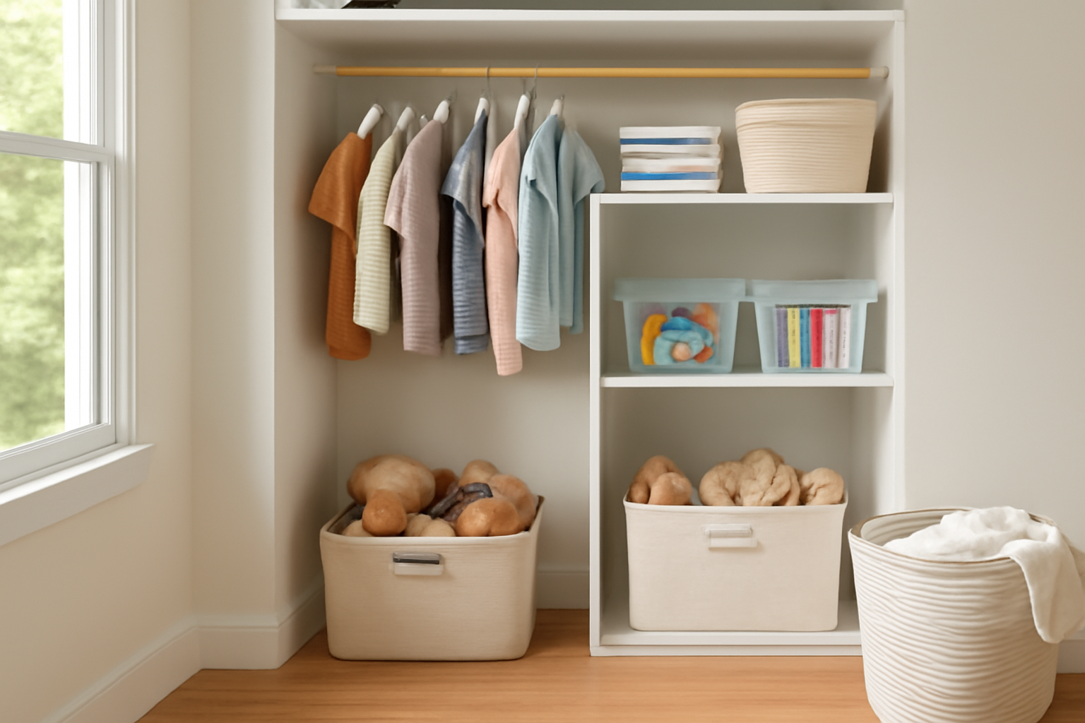 How to Organize a Kids' Closet: Step-by-Step System for Clothes, Toys, and Books illustration