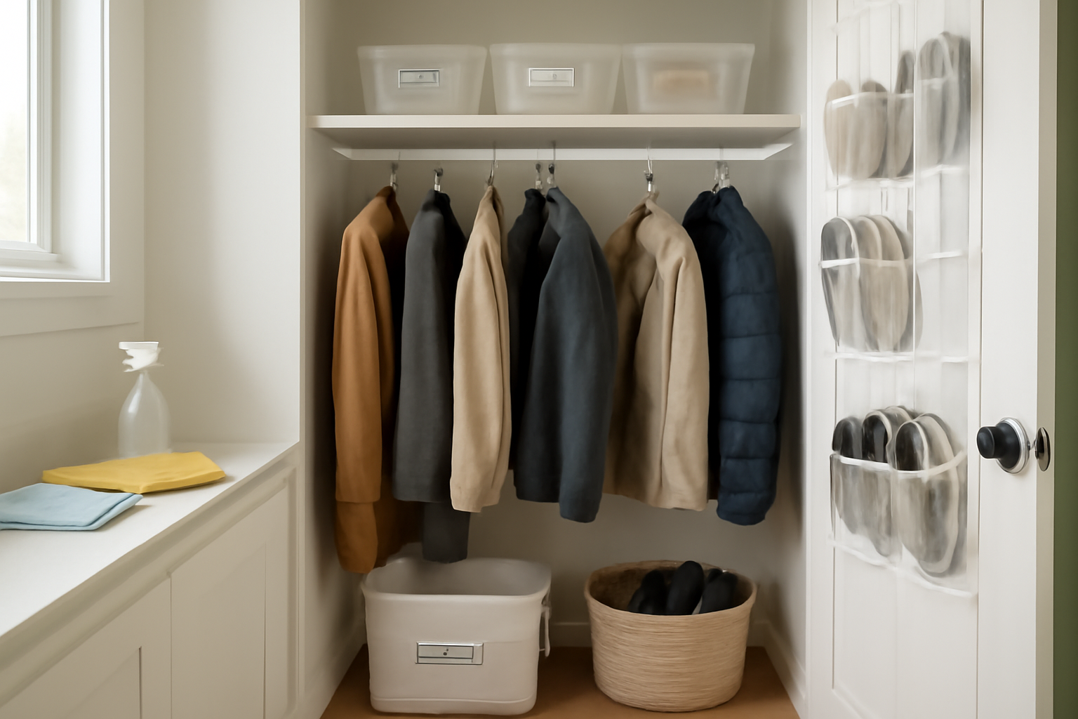 How to Organize a Small Entryway Coat Closet: A Step-by-Step System for Shoes, Outerwear, and Daily Essentials illustration