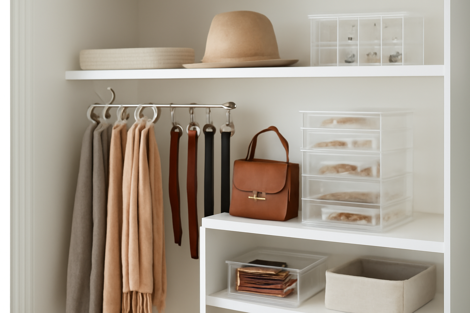 How to Organize a Closet for Accessories: A Step-by-Step Guide for Scarves, Belts, Hats, and Jewelry illustration