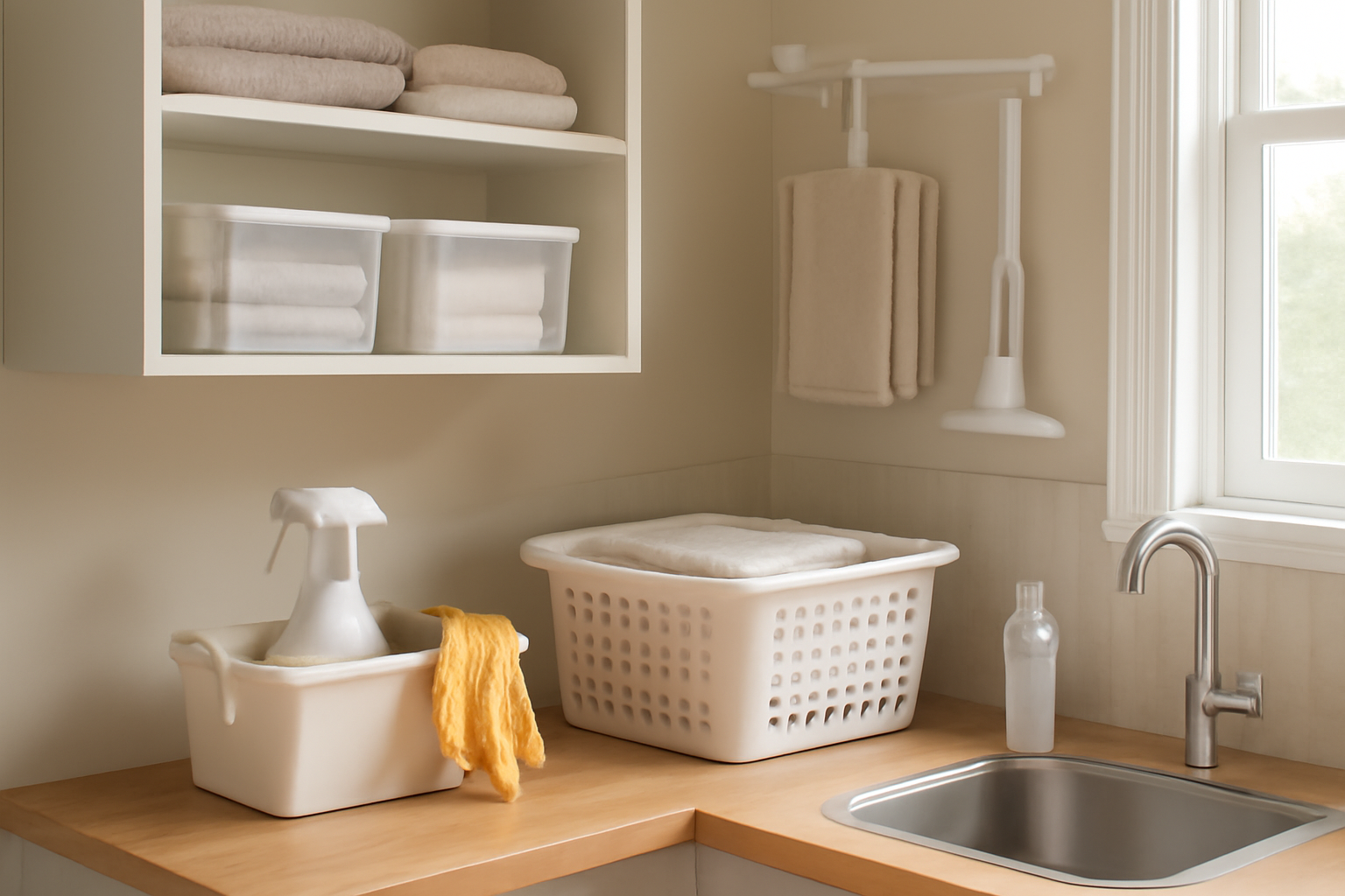 How to Organize a Basic Reach-In Closet with One Rod and Limited Shelving illustration