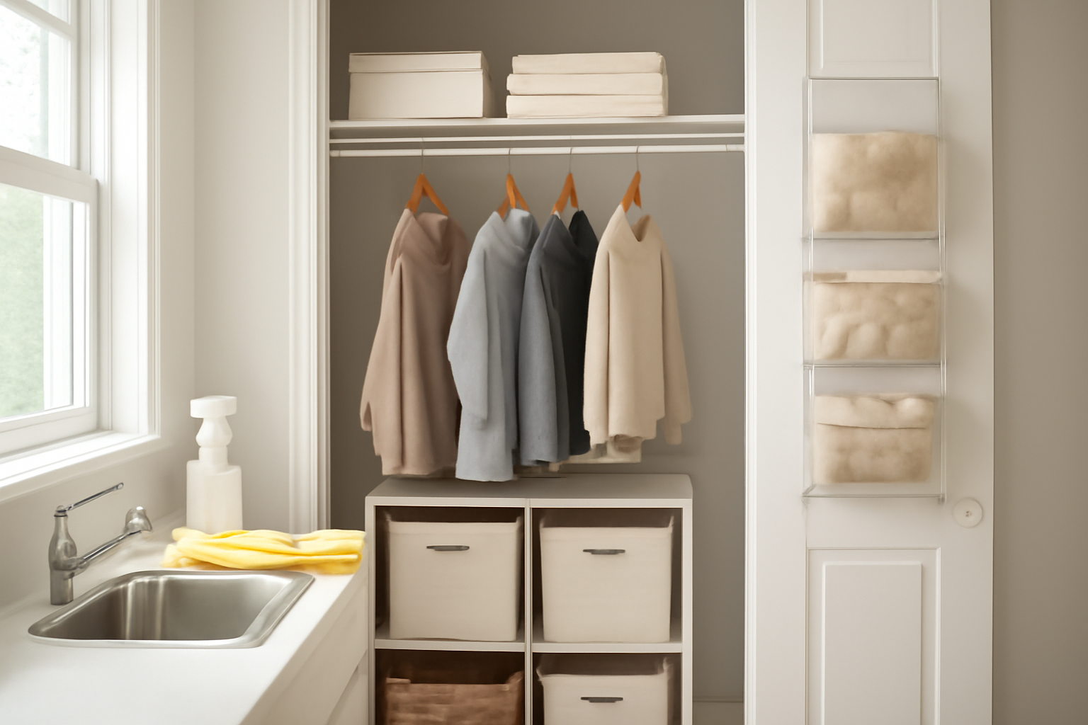 How to Organize a Rental Closet Without Drilling: No-Damage Storage Ideas for Renters illustration